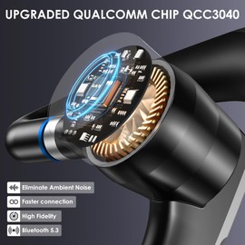 EKVANBEL Bluetooth Headset V5.3, Wireless Earpiece with 1000mAh Charging Case, 96H Talktime, Hands Free Noise Canceling Headphones with Dual-Mic for Computer Cell Phones Trucker Home Work (Blue)