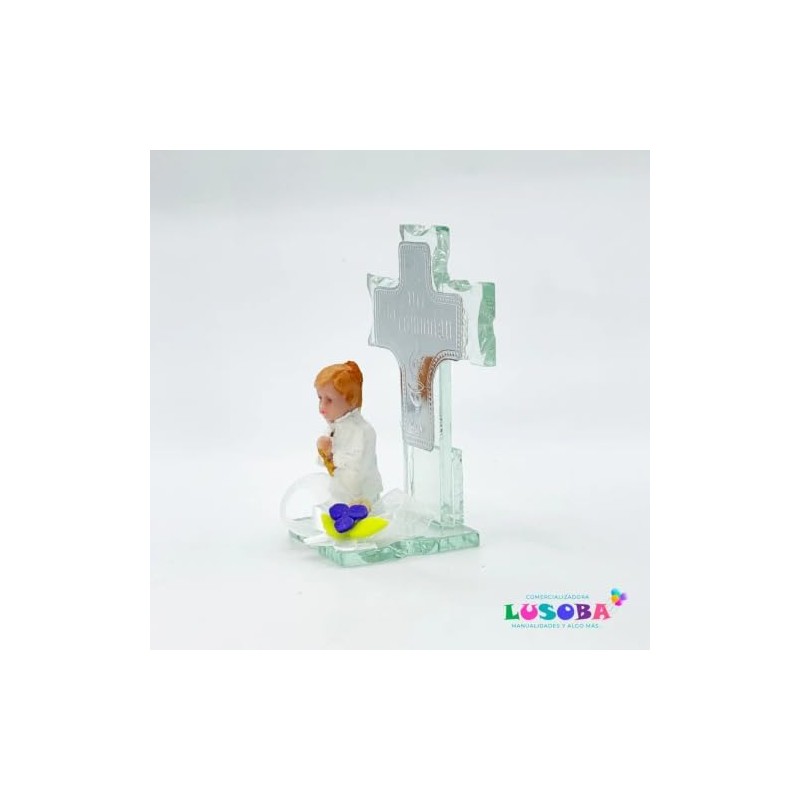 Cruz de Cristal Recuerdo Comunión Niño – Pack 12 pcs