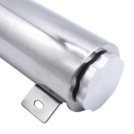 GSKMOTOR 2" X 10" Radiator Coolant Over Flow Puke Tank Can Polished Stainless Steel 14 OZ 2'' X 10''