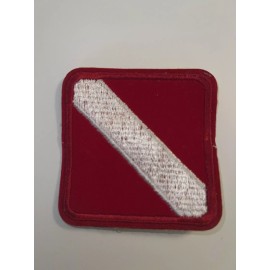 DIVER DOWN FLAG PATCH Scuba Diving embroidered iron-on RED GEAR BAG EMBLEM