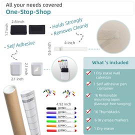 Large Dry Erase Wall Calendar 60" x 38" - Premium New Laminate - Blank Undated, Reusable & Erasable 4 Month Planner -Classroom, Office, Project & Family Schedule