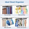 2 Pack Tie Rack & Belt Hanger 2 in 1