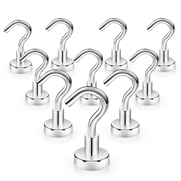 SKmoon Magnetic Hooks,10KG(22LBS) Extra Strong Magnetic Hooks for Fridge,Cruise, Van,