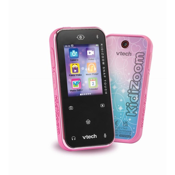 VTech KidiZoom Snap Touch Pink, Device for Kids with 5MP Camera, Games & Apps, Take Photos, Selfies & Videos, Includes MP3 Player, Filters, Bluetooth & More, Gift for Ages 6, 7+ Years, English Version