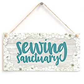 Sewing Sanctuary - Lovely Little Sewing Room Door Sign/Plaque Home Accessory