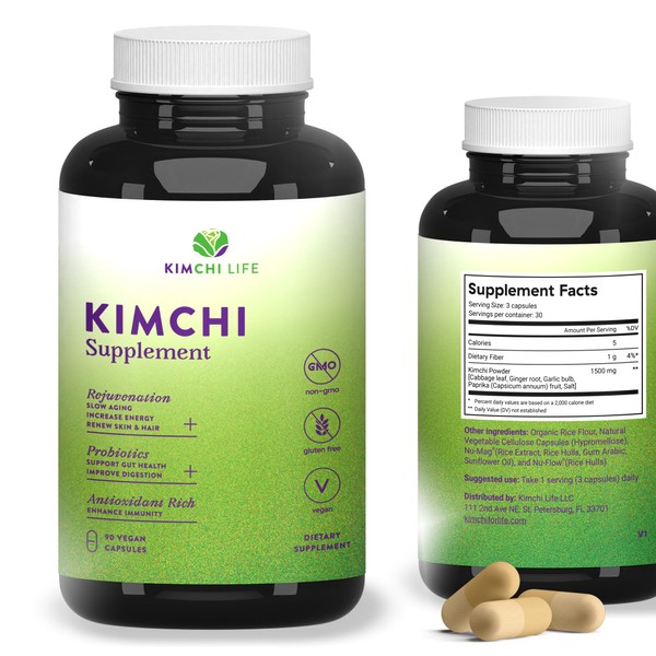 Kimchi Life – Daily Capsules of Premium Fermented Kimchi -