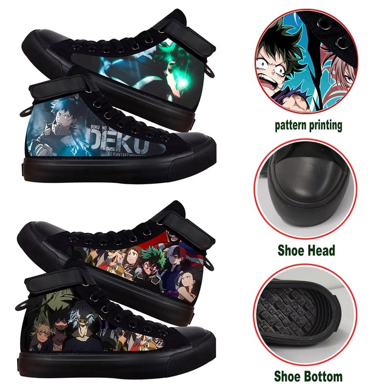 KPOP Mha Anime Shoes Merch Deku Bakugou Patterns Printing Sneakers