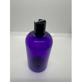 Caribbean Coastal Delights 16 oz purple Plastic Bottle with Black Disc Cap - BPA-Free and Break-Resistant - Perfect for Lotions, Creams, and Beauty Essentials (2 pack)