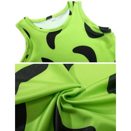 xianhsuxo Caveman Costume Kids Girls Set Clothing Set Cosplay (Green,4 years)