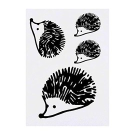 4 x 'Cute Hedgehog' Temporary Tattoos - Water Resistant, Skin-Safe, Non-Toxic Transfers, Mixed Sizes (TO00011925)