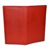 Leatherboss Genuine Leather Basic Checkbook Cover Holder, Red