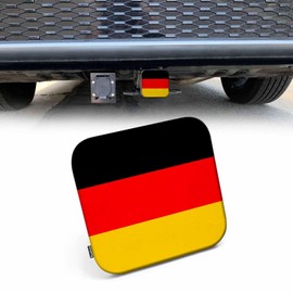 Beabes Trailer Hitch Cover for 2" Receivers Germany Flag, National Germany Flag Receiver Tube Hitch Plug Towing Hitch Covers Truck Hitch Accessories for Sedans Cars SUVs, Black Red Yellow