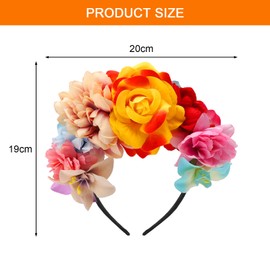 APOMOONS Flower Headband Carnival Women's Artificial Flowers Hair Accessories Flowers Hair Band Fairy Flower Hair Band Flower Hair Band for Carnival Wedding Party