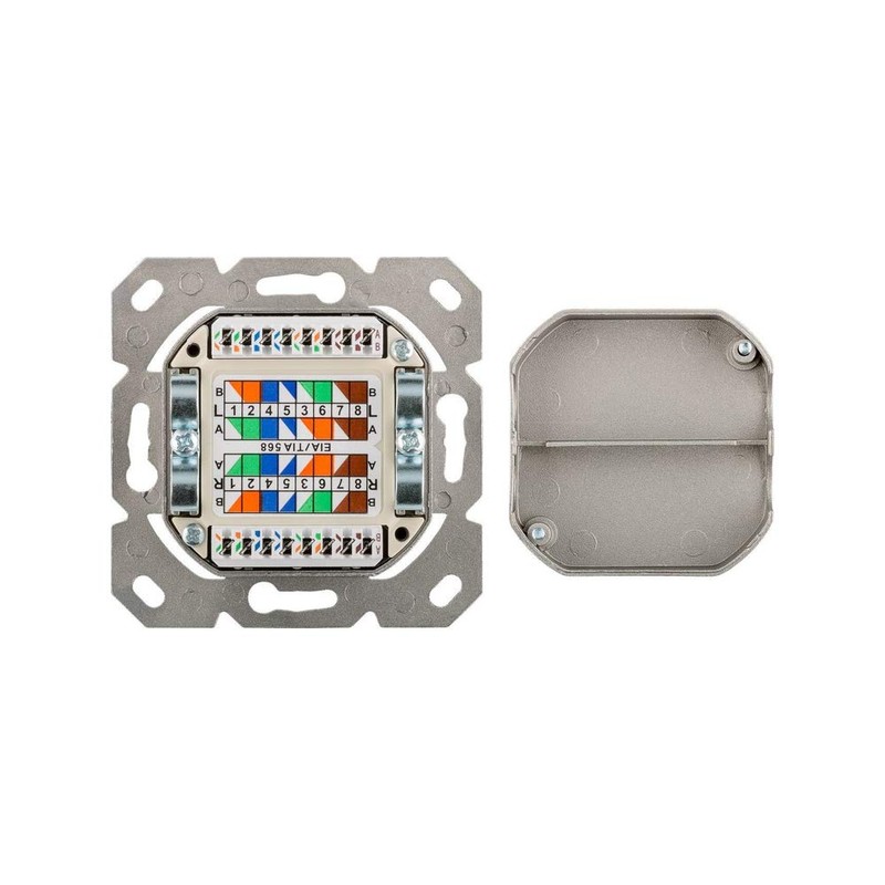 Goobay 68572 CAT 6a Universal Wall Plate with On-Wall Mounting