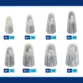 Brace On 30 Piece STAX Finger Splint Kits, Hand Injury Support for Mallet Finger and Nail Bed Fingertip Injuries, Durable ABS Splinting, 8 Assorted Size Options, Flesh Color, Finger Cots, Finger Brace