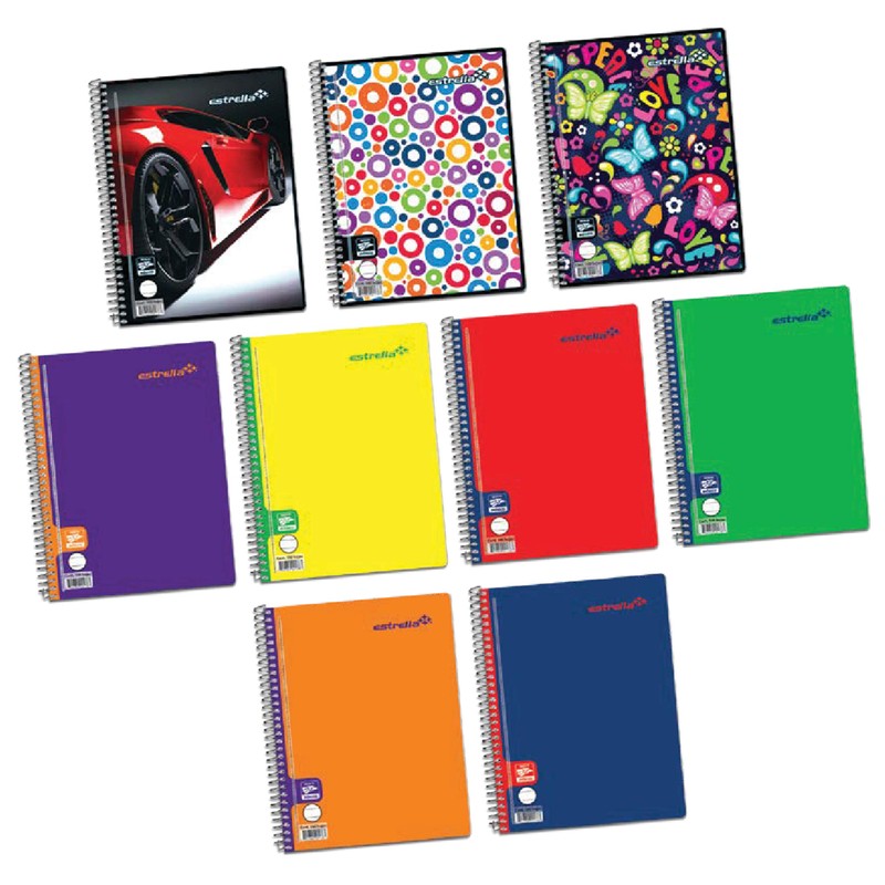 Paquete con 5 Cuadernos Estrella 0184 Cuaderno Forma Francesa, 100