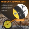 HQPASFY 16" Flat Free Tire 4.80/4.00-8 Wheelbarrow Tire and Wheel,