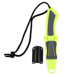 KEEP DIVING Stainless Steel Professional Scuba Fixed Blade Knife Yellow Pointed Head
