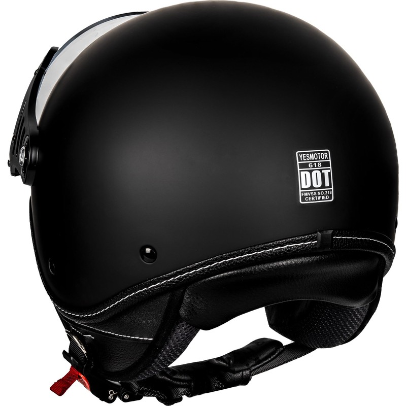 Yesmotor 3/4 Motorcycle Helmets Retro Open Face Vespa Scooters Helmet