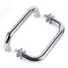 Ranbo C-Shaped 6" Tubular Back-to-Back Frameless Glass Shower Door Push