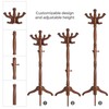 VASAGLE Coat Stand, Solid Wood Freestanding Coat Rack with 11