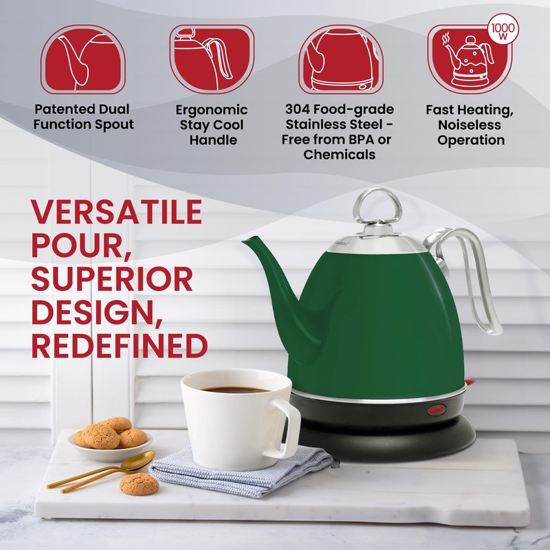 Chantal Mia Electric Kettle, 32 oz (Green)