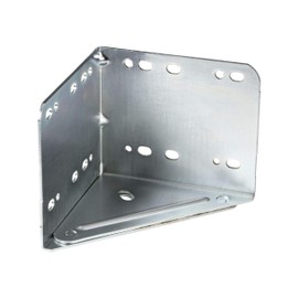 Gedotec Bed Angle Corner Connector Slatted Frame Bed Connector Metal for Heavy Loads 115 x 100 x 115 mm Galvanised Steel Sturdy Angle Extra Strong 1 Piece Bed Fitting for Screws in Wood