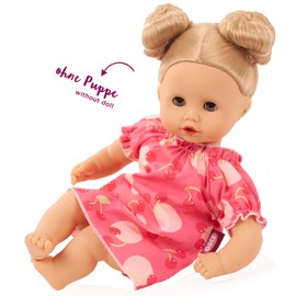 Götz 3402908 Kleid Dotty für Puppen - Puppenkleidung passend für Babypuppen Gr. S (30 - 33 cm) & Stehpuppen Gr. XM (36 cm)