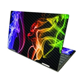 MightySkins Carbon Fiber Skin Compatible with HP Envy x360 13" (2021) - Bright Smoke | Protective, Durable, and Unique Vinyl Decal Cover | Easy to Apply and Change Styles | Made in The USA