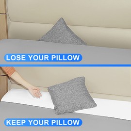 Talcusble King Size(76"x10"x6") Bed Wedge Pillow Plus/Bed Gap Filler for Headboard/Triangle Bolster Pillow/Fill The Gap(0-8") Between Your Headboard and Mattress/Wall(White)