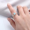 Sanfenly 925 Sterling Silver Anxiety Ring for Women 18K White