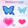 Girly Aesthetic Wall Decor Felt Bulletin Board Pink& Blue,2Pcs Butterfly&Heart