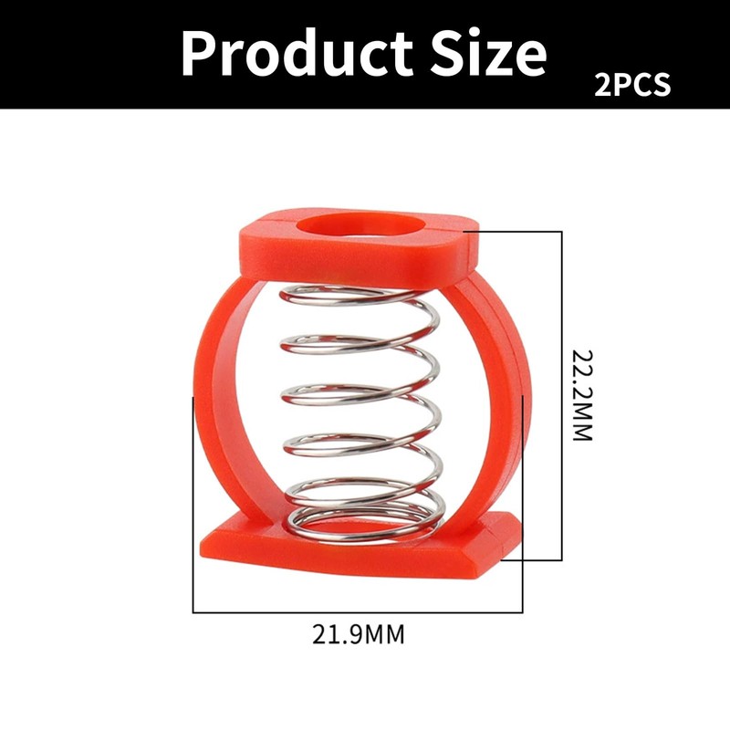 2 Pack Red C Buckle Springs, Folding Bike Hinge Clips