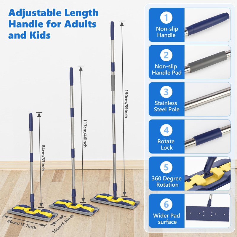 Microfiber Mops for Hardwood Floor Cleaning: MEXERRIS Flat Floor Mop