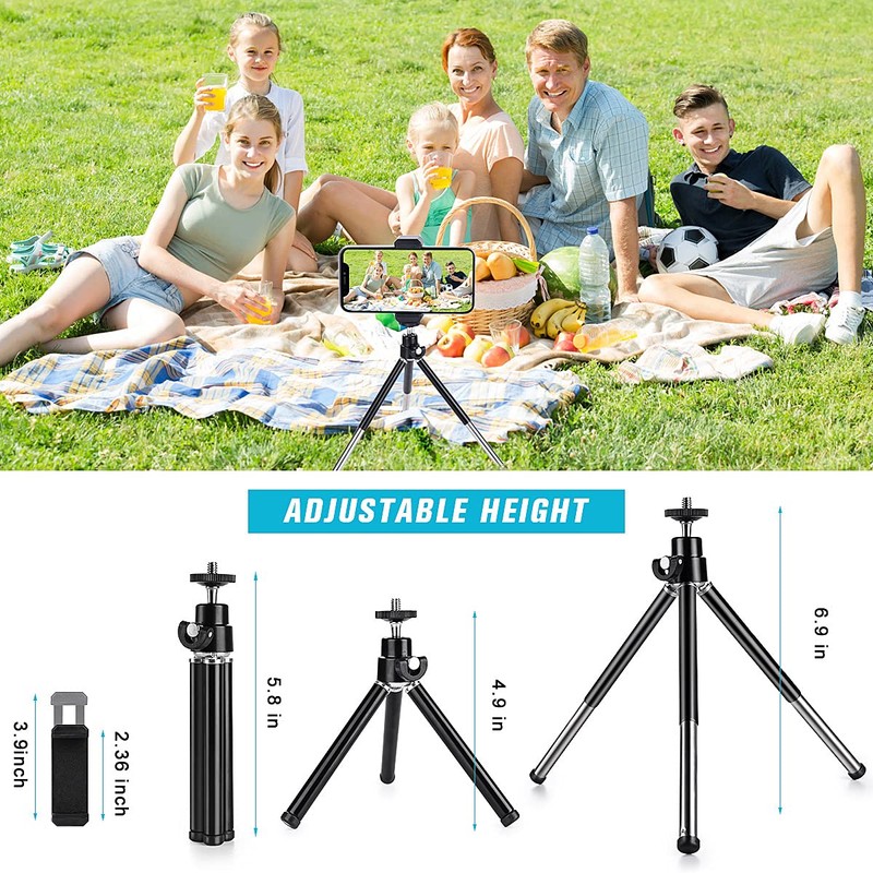 Mini Tripod for Webcam and Phone, Metal Extendable Webcam Stand