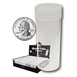 NEW BCW COIN TUBES - QUARTER - BOX OF 200