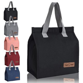 Lunch Bags Cooler Bags Lunch Box Tote Insulated Lunch Bags - Leakproof Soft Cooler Bag for Women Ladies Men Adult Chilren Cool Bag Lunch Box Container Work Outdoor Traveling(Black)