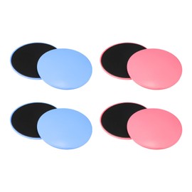 PATIKIL Core Sliders for Working Out 6.9", 8 Packs Dual Sided Exercise Sliders Fitness Workout Discs Strength Slides Gliding Discs for Gym Carpet Hardwood Floor, Pink/Blue