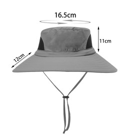 HUKUMA Sun Hat Men, Sun Protection Head Women, Outdoor Safari Hat, Summer Hat, Fishing Hat, Men, Outdoor Summer Hiking Hat, UV, Foldable Fishing Hat, Wide Brim Camping Hat, Boonie Hat for Camping and