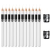 Lexziuo 12PCS White Barber Pencil for Lineup & Beard, Hairline