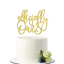 Decoración oficial para tartas, decoración del día de la adopción, purpurina dorada de doble cara