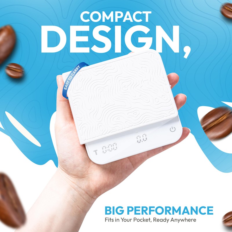 Mini Coffee Scale with Timer – Digital Barista Weight Scale