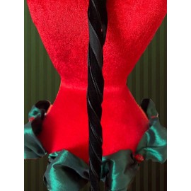 European Vintage Antique Velvet Ribbon Black European Lot of 3 Yards 8MM Wide