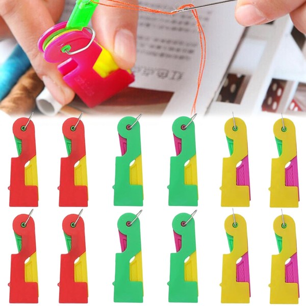 12 Pcs Needle Threaders, Needle Threaders Hand Sewing, Easy to