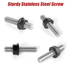 Stainless Steel Exhaust Bolt Kit for 1984-2018 Harley Big Twin Sportster XL with Flange Nut, OEM Part Number 16715-83 1671583 (4)