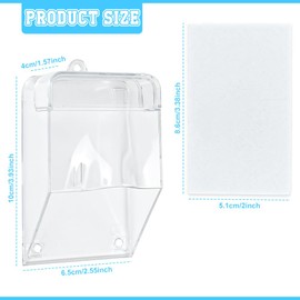 NAROSEBE Pack of 2 Waterproof Cover for Bell Push Transparent Doorbell Protection Cover Outdoor Waterproof Doorbell Plastic Cover Protection for Doorbell for Door Access Control