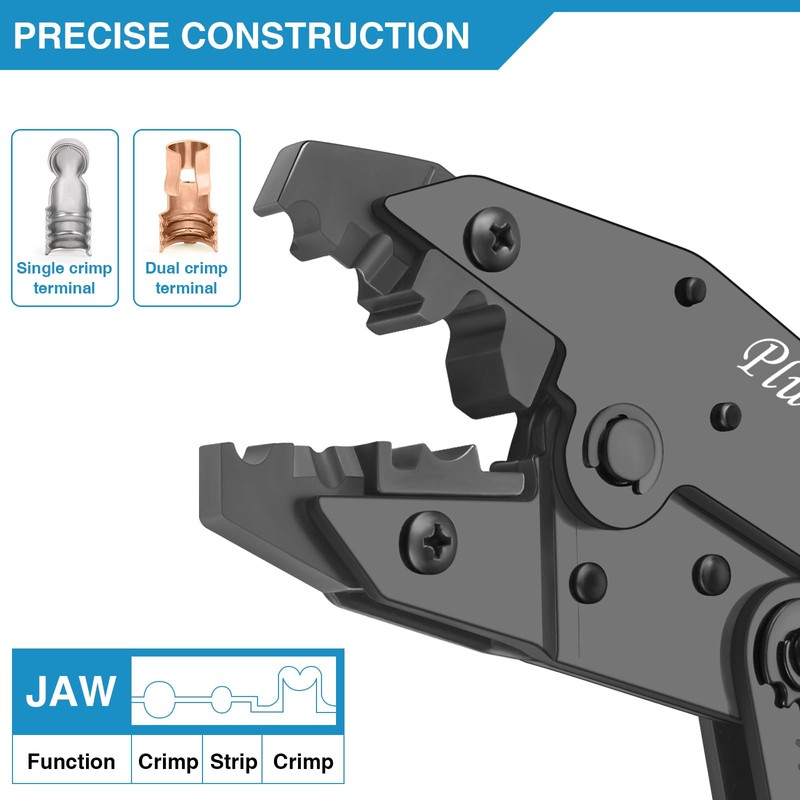 Plustool Crimping Tool for Spark Plug Ignition Wire, 8.5mm Ratchet