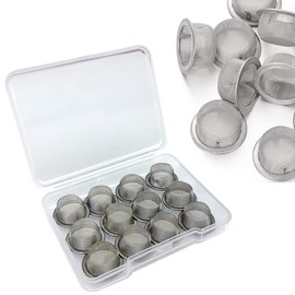 Gebildet 12pcs Stainless Steel Screen 0.5Inch/1.27cm Mesh Bowl Screens Stainless Steel Metal Sieve with Box Packed