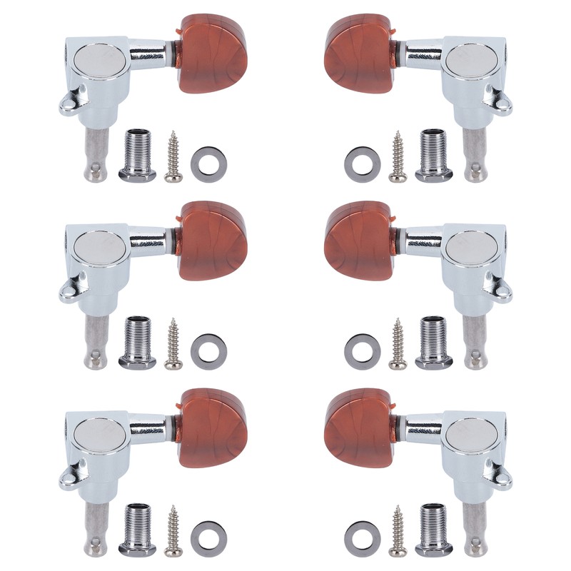 6PCS Guitar Tuning Pegs Electric Acoustic Enclosed Locking Tuner Machine