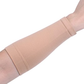 HiTreasure 1 PCS Full Forearm Tattoo Cover Up Band Compression Sleeves Men Women (XL, Beige)